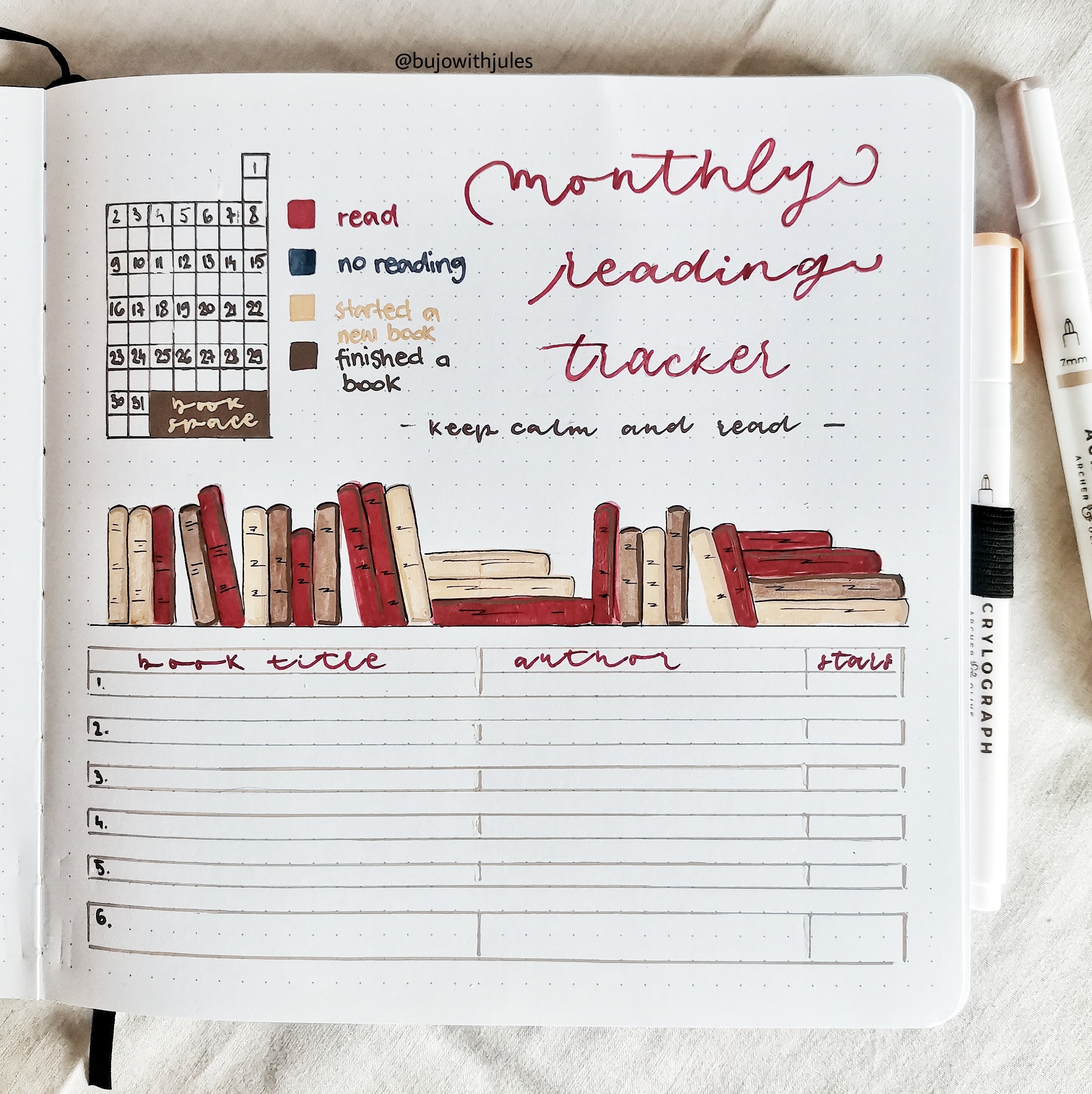 Cozy Fall Monthly Bullet Journal Setup - Any Month - undated