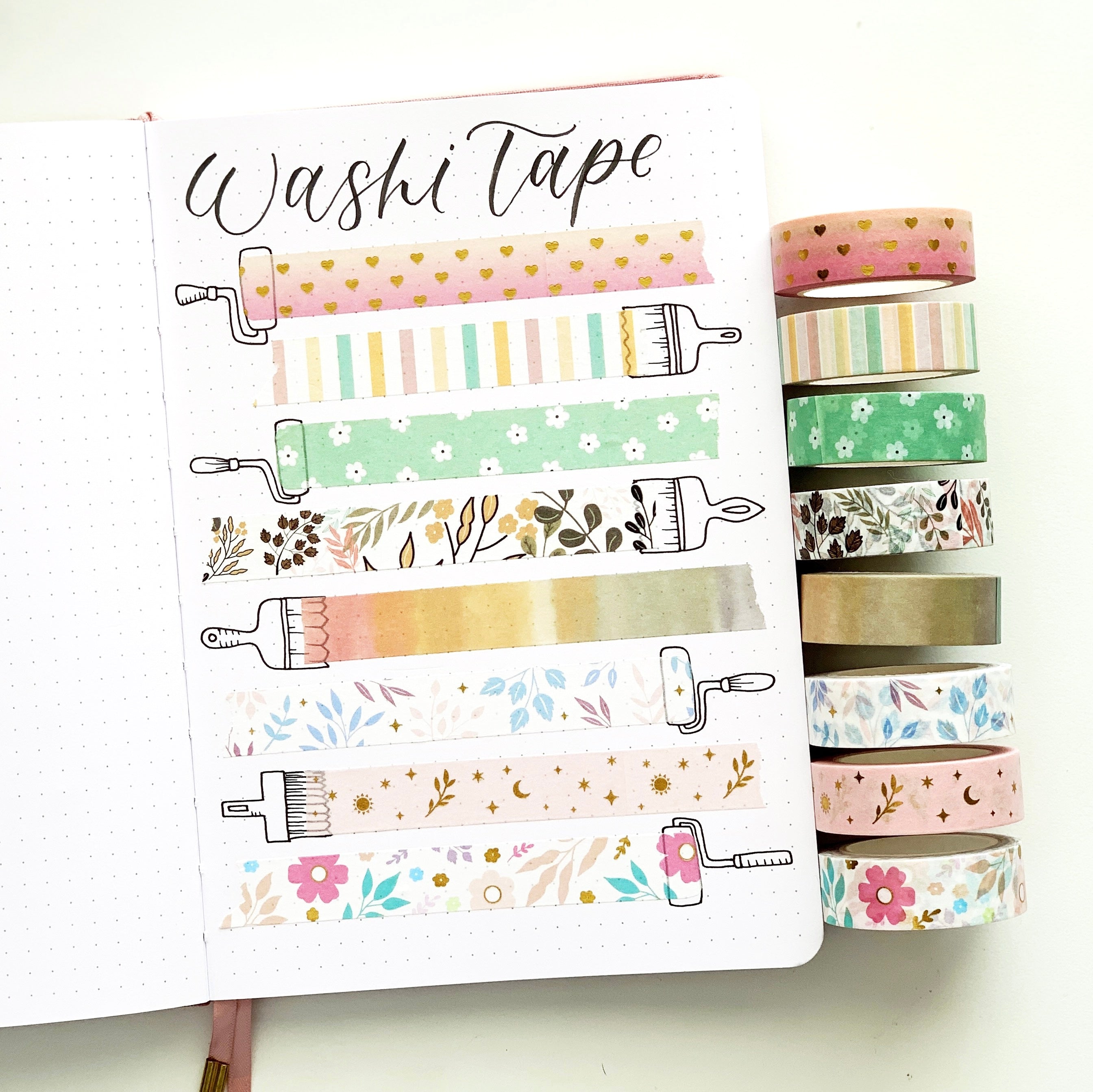 Creative Washi Tape Swatch Spread Tutorial For Your Bullet Journal