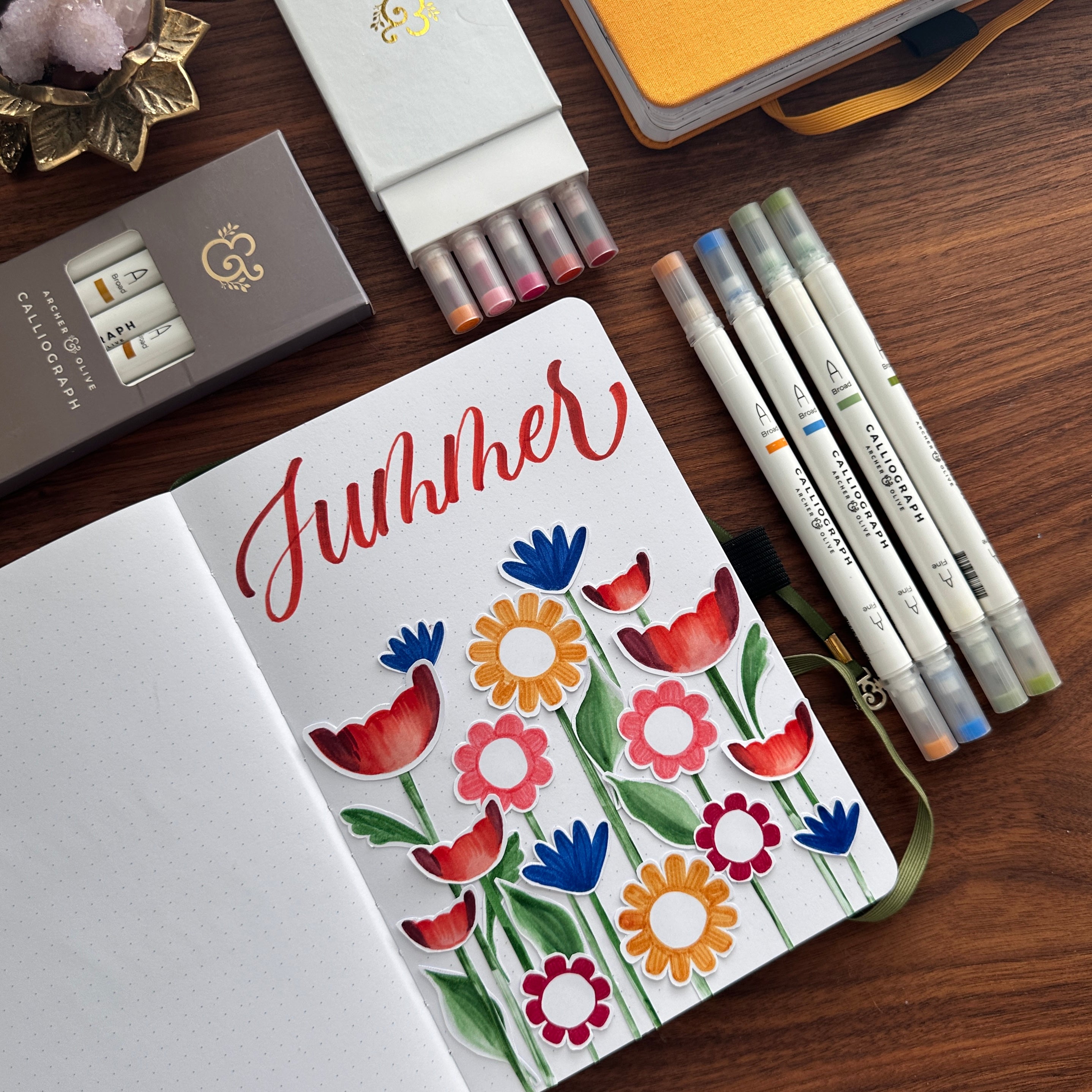 How to Make a Floral Pop Up Journal Spread | Archer and Olive