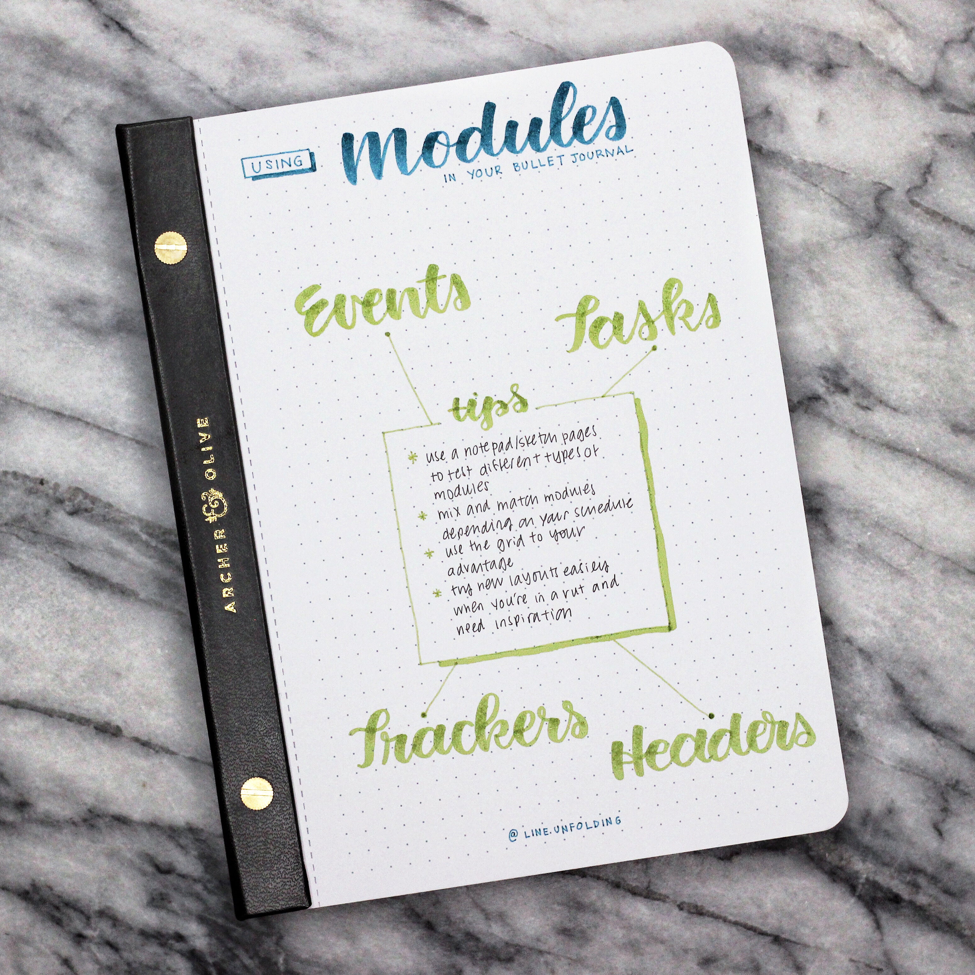 Bujo Block? Using Modules to Create Inspired Spreads | Archer and