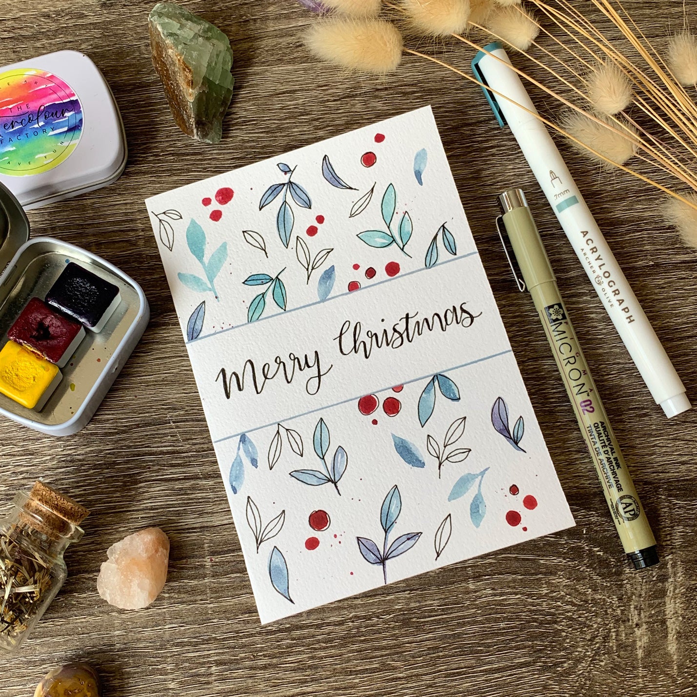 How To Make Easy DIY Watercolor Christmas Cards