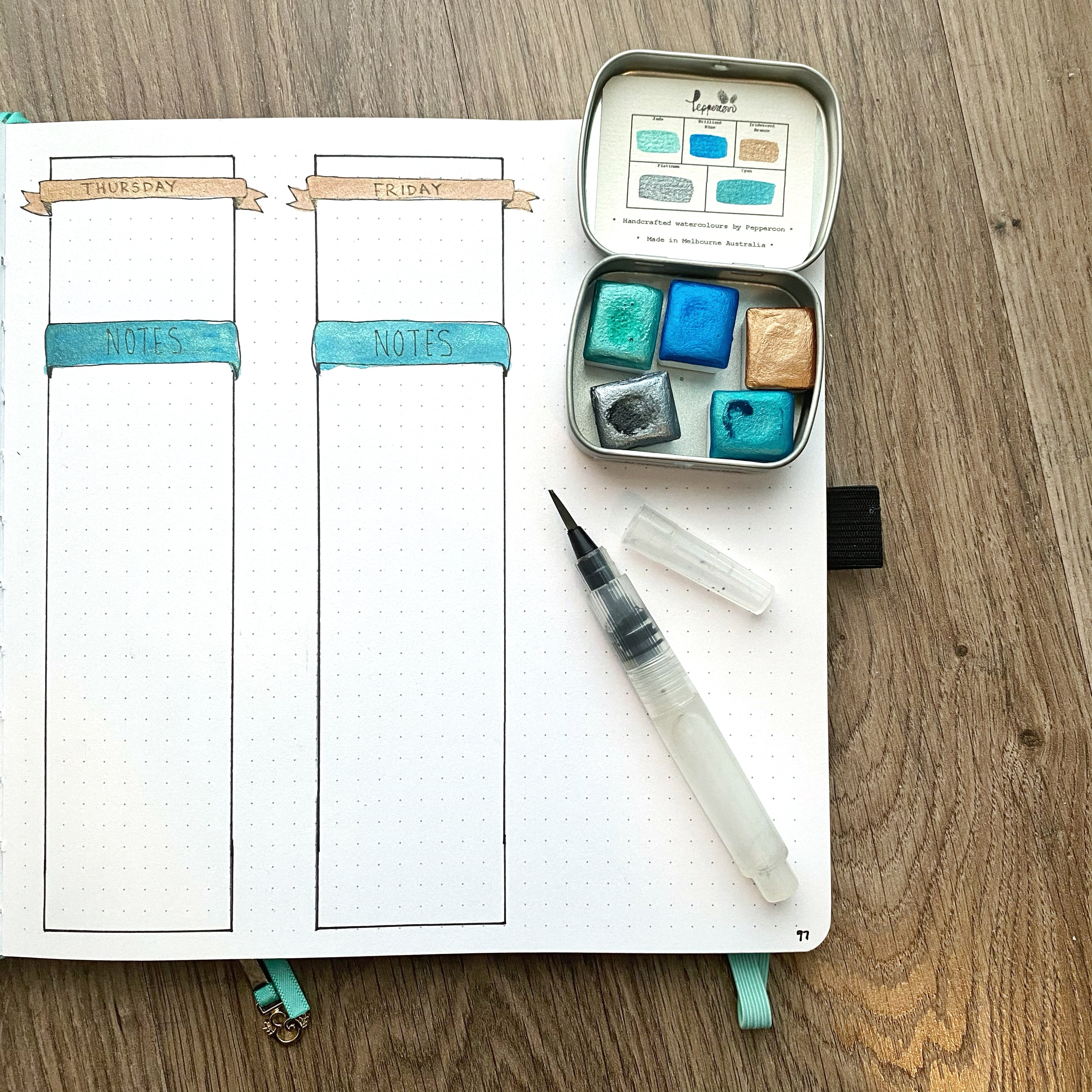Watercoloring In Your Bullet Journal | Archer and Olive