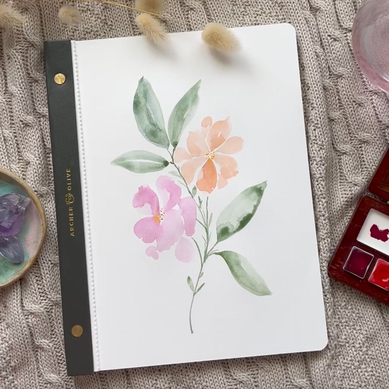 Romantic Florals Peony Watercolor for Beginners Easy Art Painting Kit DIY  Flower Paint by Number 
