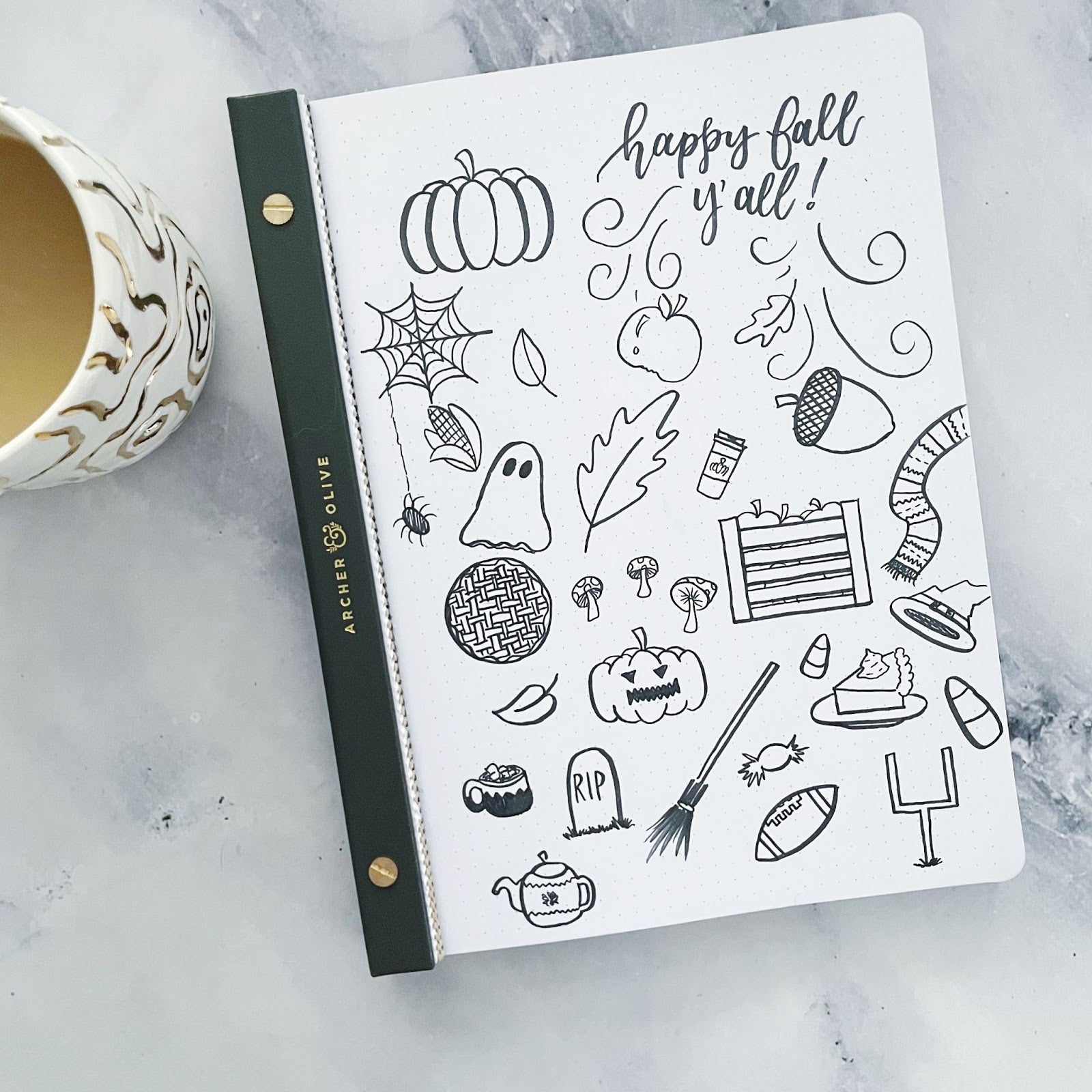 Inspiration For Fall Doodles To Include In Your Bullet Journal