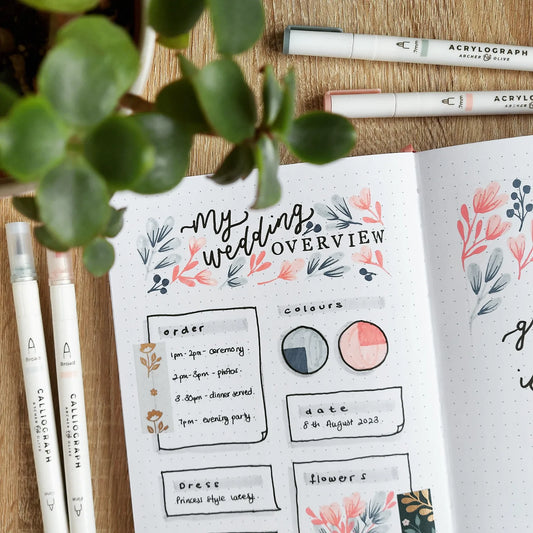 5 Wedding Planning Bullet Journal Spreads To Get You Started