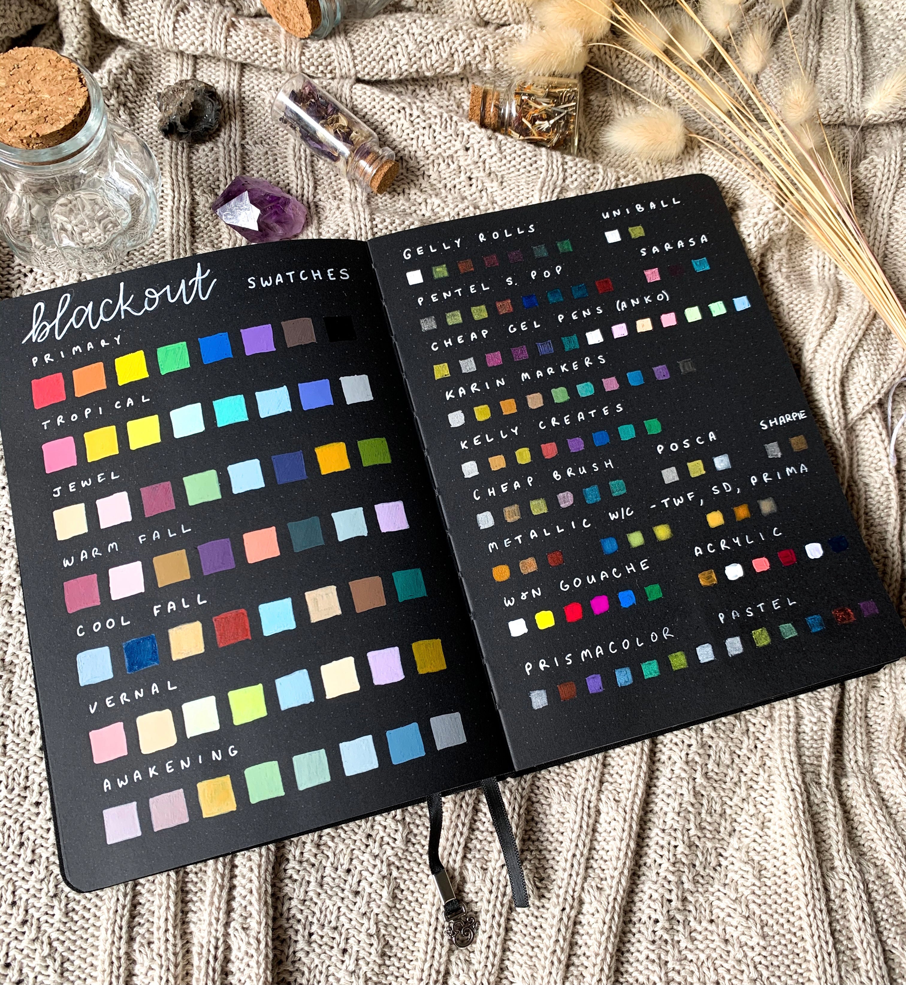 Swatching The Best Art Supplies You Can Use In Your Blackout