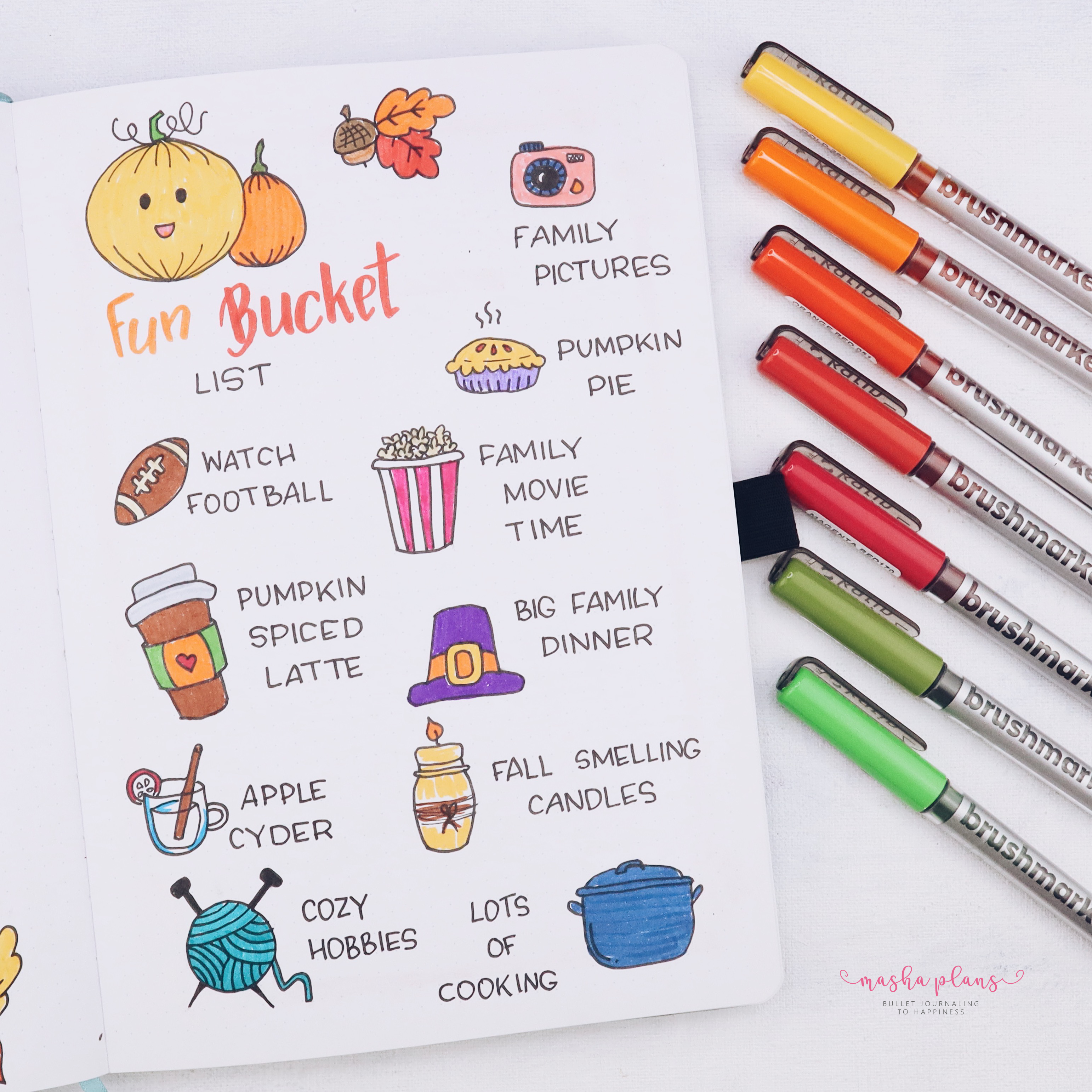 7 Thanksgiving Bullet Journal Page Ideas | Archer and Olive