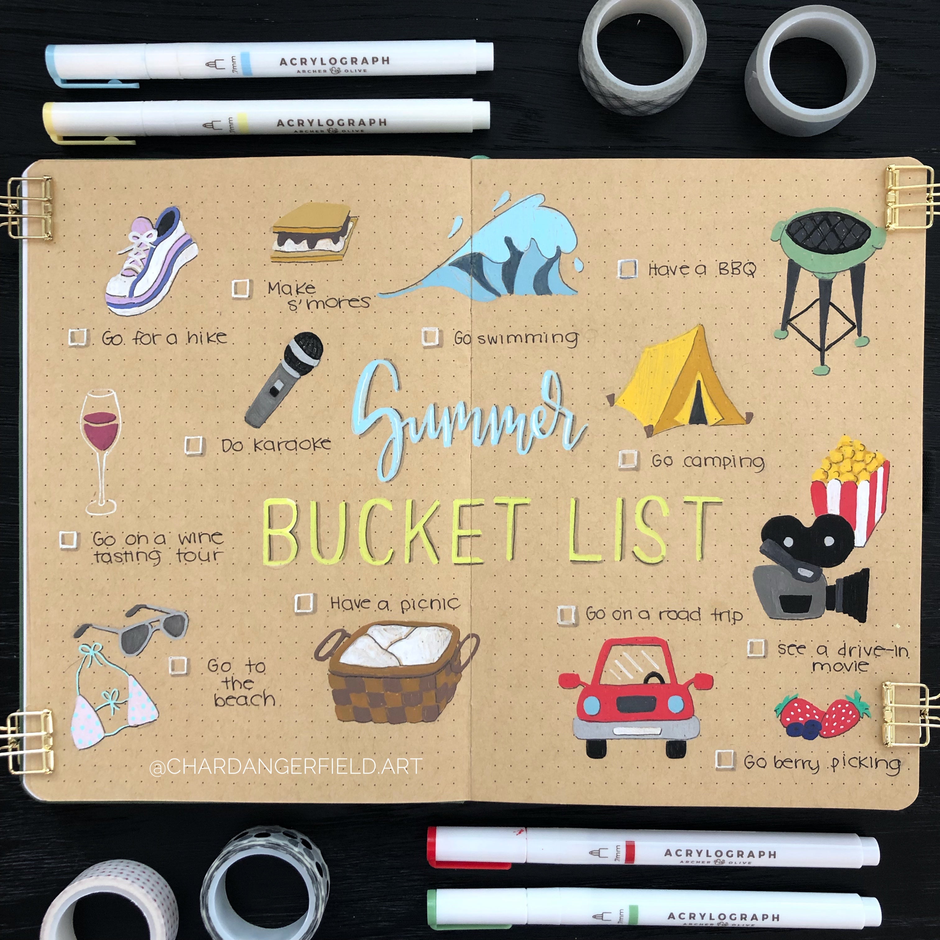 Creating a Visual Bucket List in your Bullet Journal