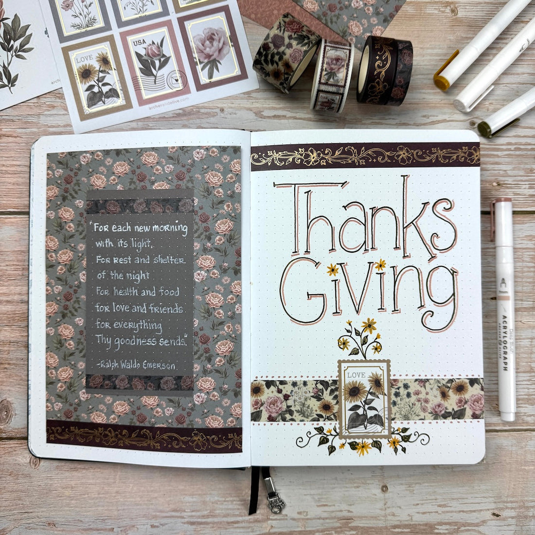 Thanksgiving Journal Ideas with Pockets