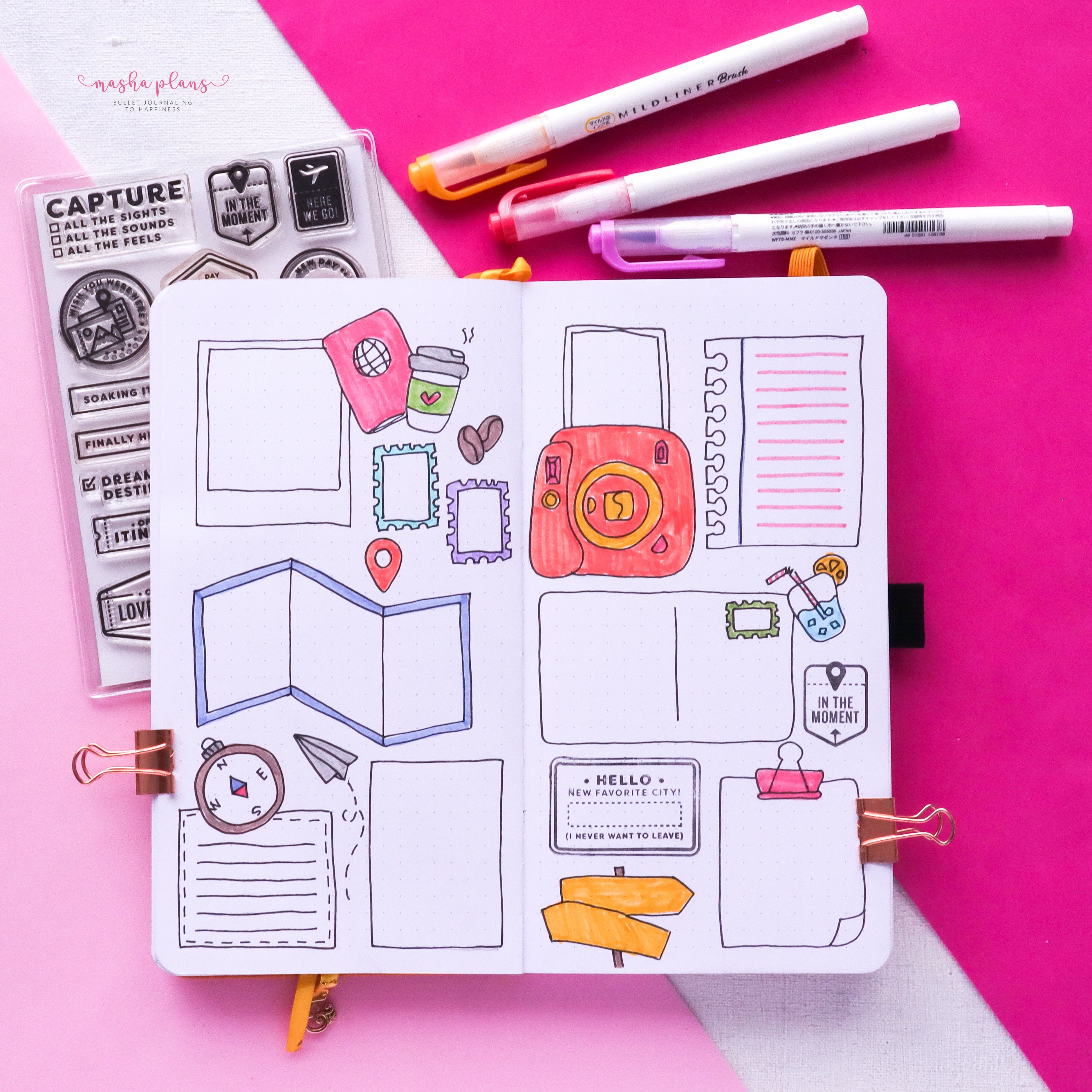 Travel Themed Page Ideas For Your Bullet Journal | Archer and Olive