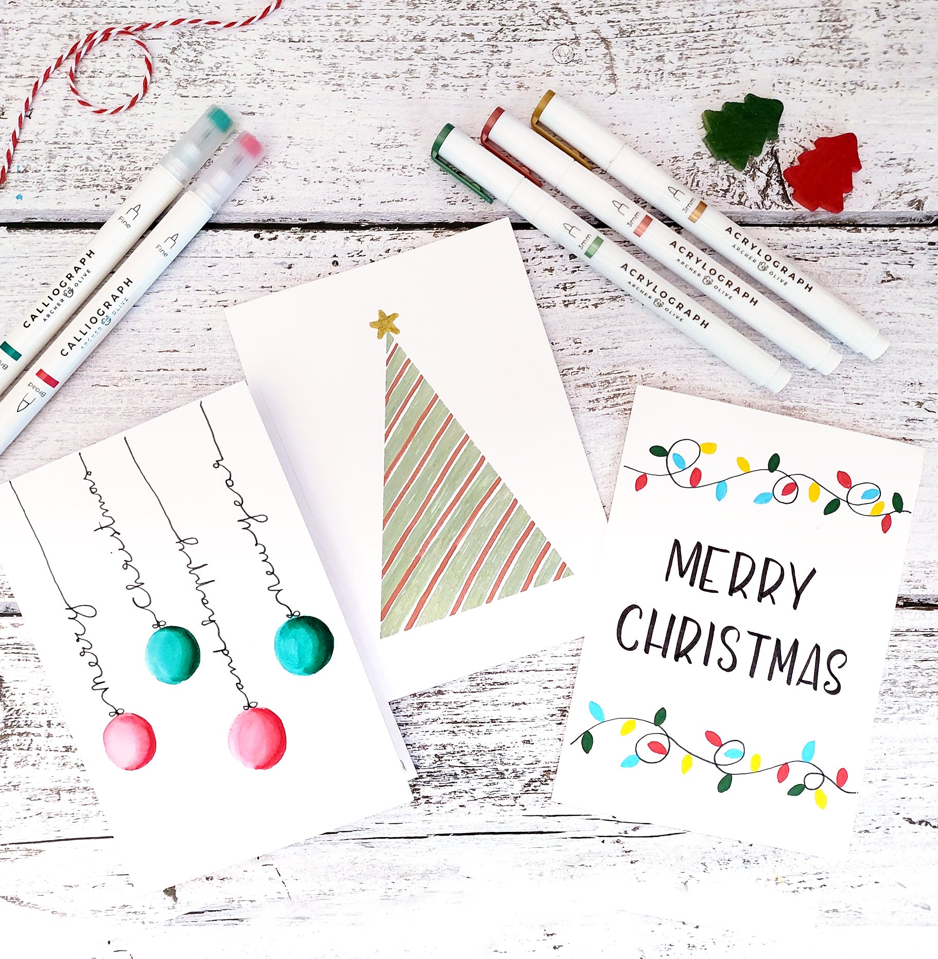 Easy DIY Christmas Card Ideas with Free Templates