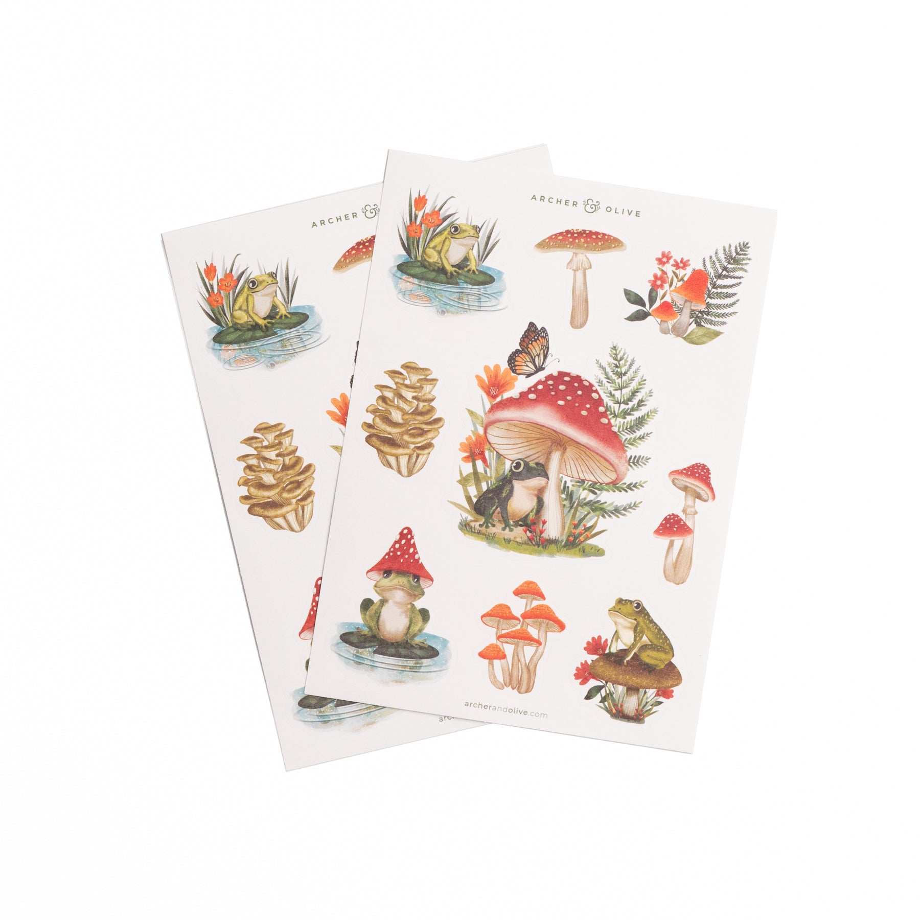 Mushroom Monarch Sticker Set - Archer and Olive