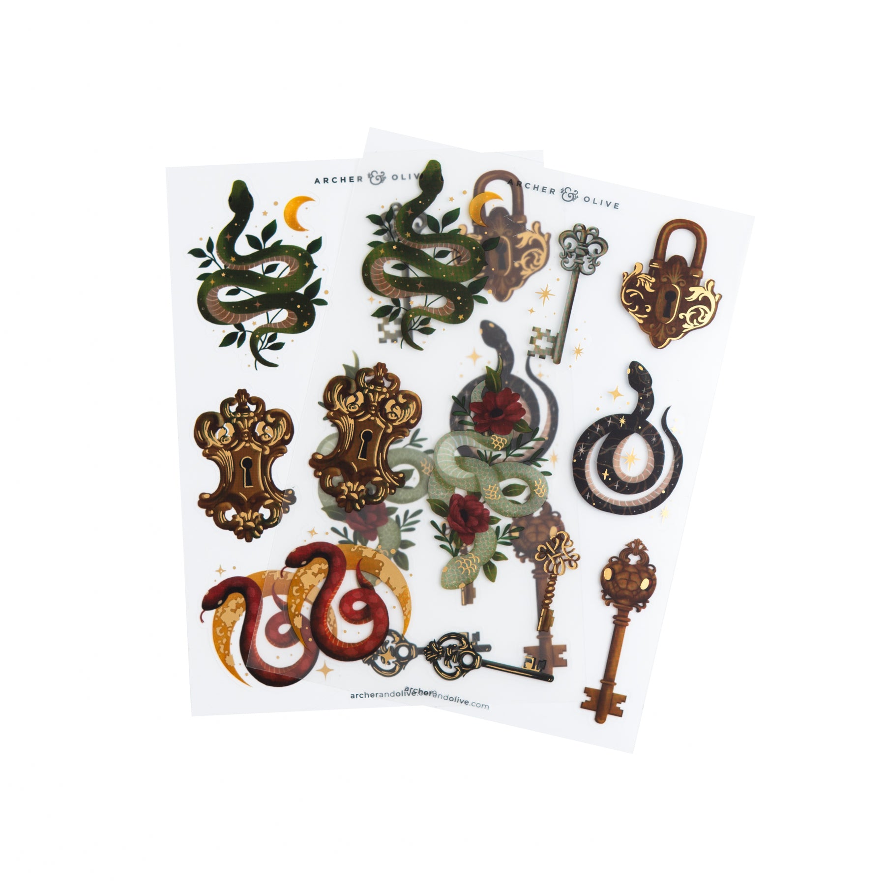 Coiled Key Sticker Set - Archer and Olive