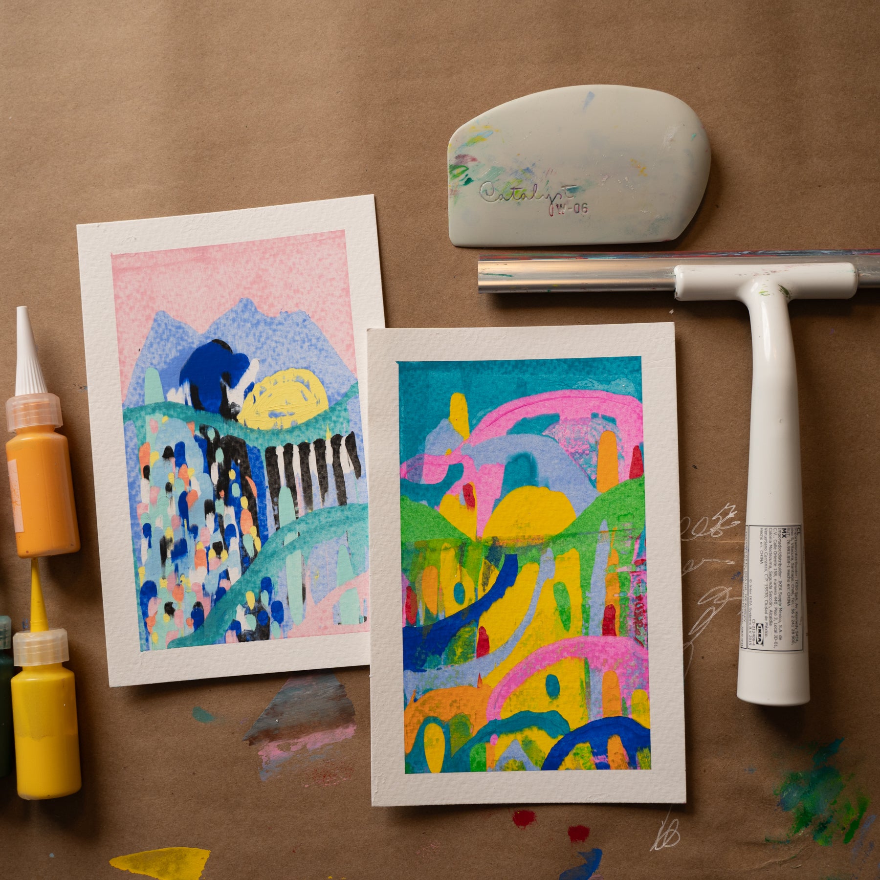 UNBOUND Abstract Scrape Art: Digital eCourse - Archer and Olive