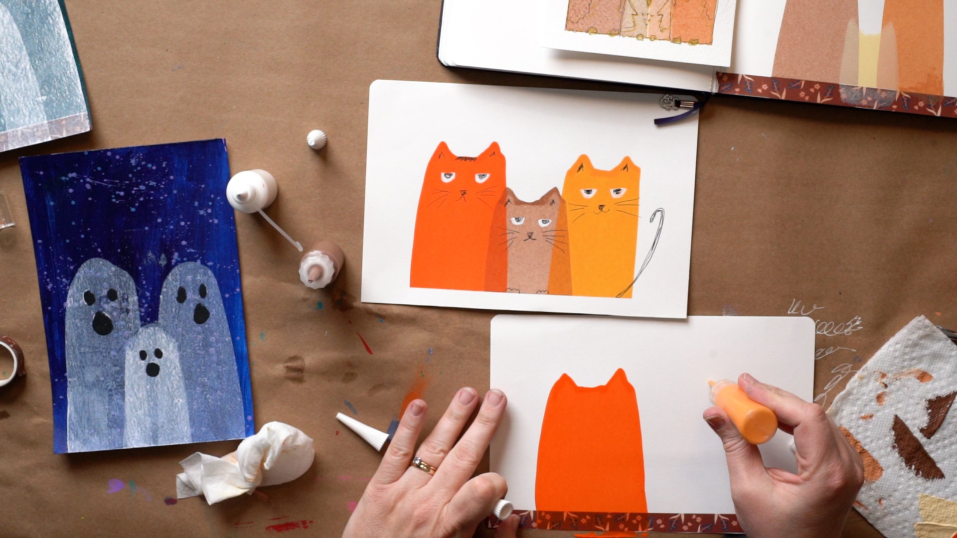 UNBOUND Abstract Scrape Art: Digital eCourse - Archer and Olive