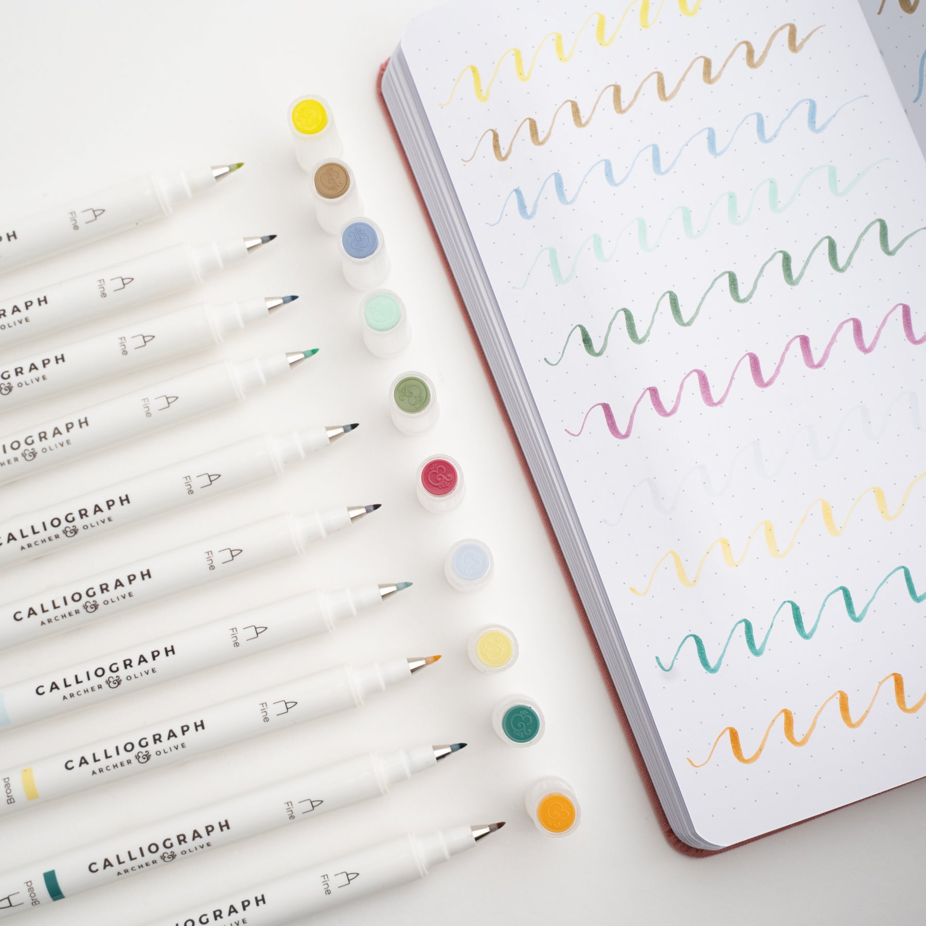 Summer Calliograph Pens - Archer and Olive