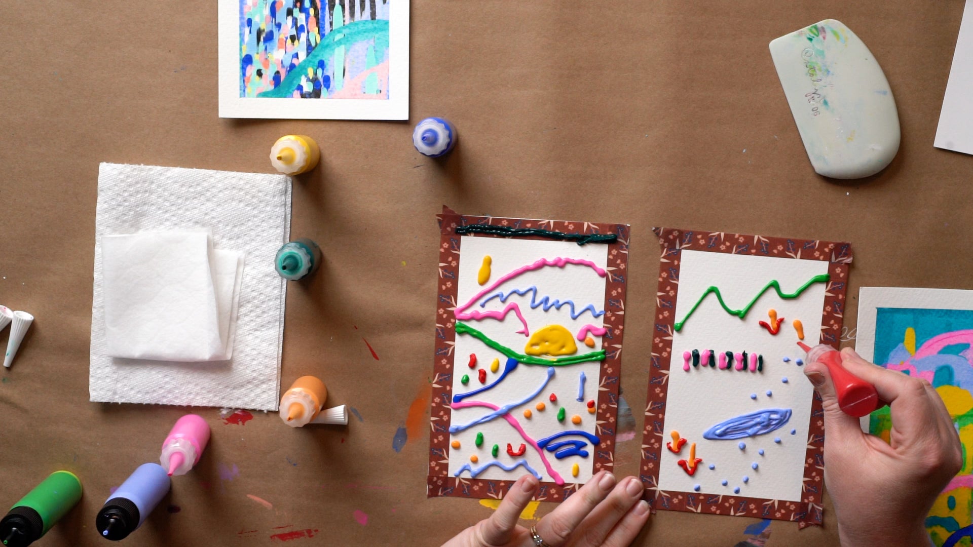 UNBOUND Abstract Scrape Art: Digital eCourse - Archer and Olive