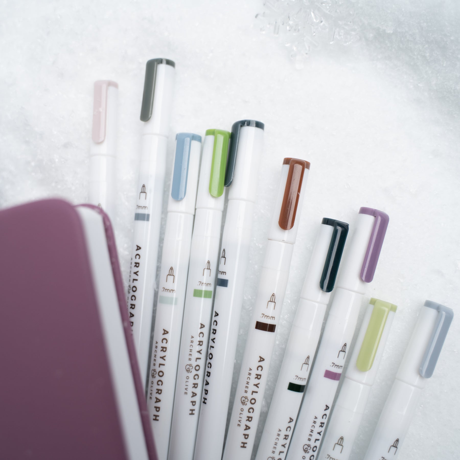 Winterscapes Acrylographs (Set of 10) - Archer and Olive