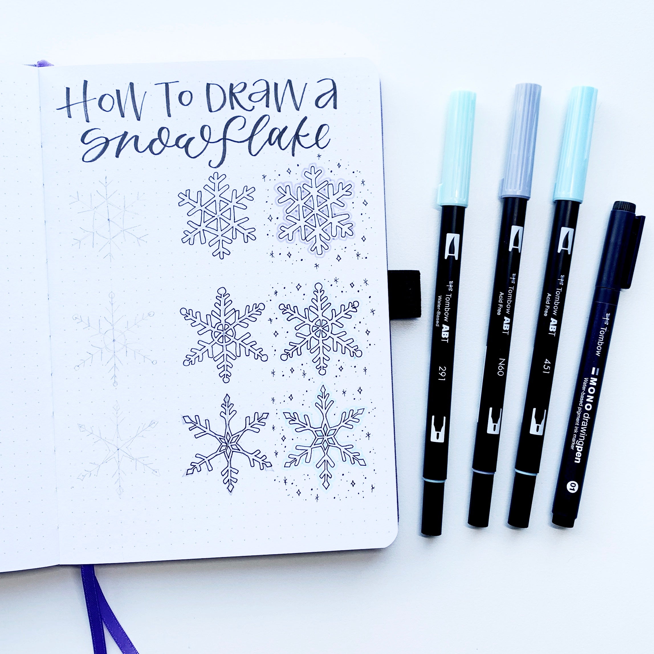 Winter Snowflake Tutorial Winter Snowflake Illustration Tutorial – Archer and Olive