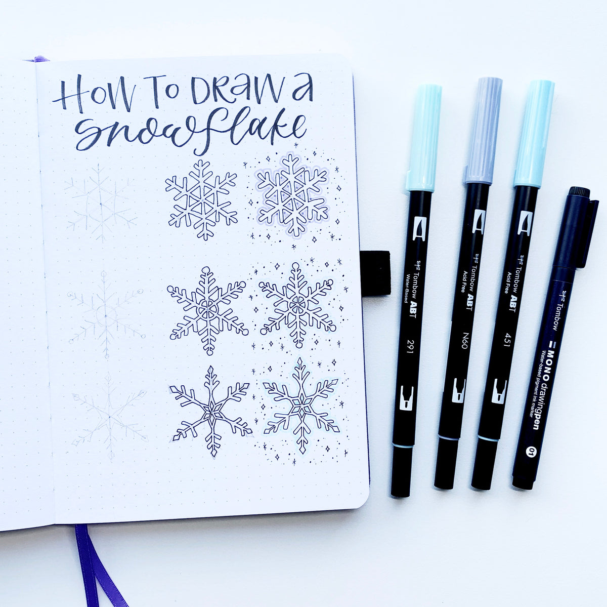 Snow Tutorial Design Winter Snowflake Illustration Tutorial – Archer and Olive
