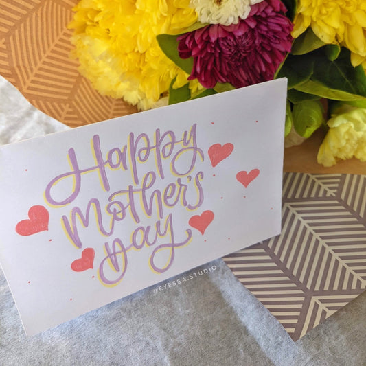 How To Make A Mother's Day Card | Handmade Lettered Card Tutorial