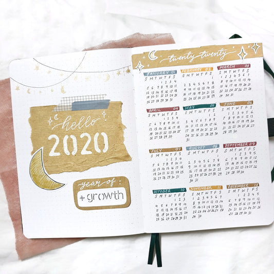 How To: Yearly Calendar In Your Bullet Journal + Printable!