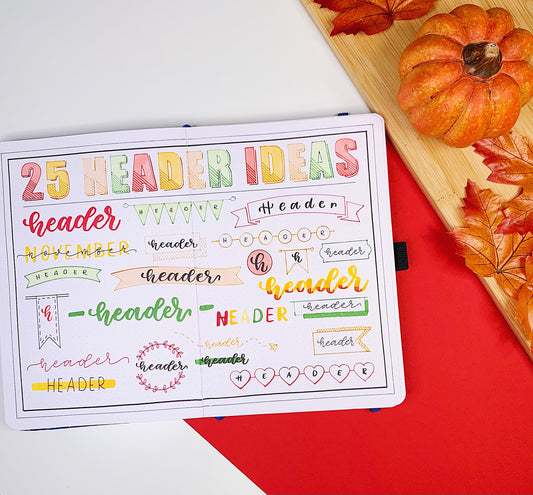25 Bullet Journal Header Ideas to keep you inspired!