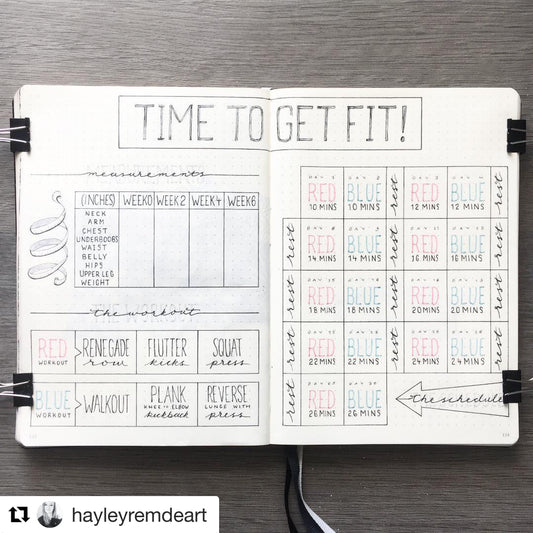 Keep On Track With Your Health And Fitness Goals Using Your Bullet Journal