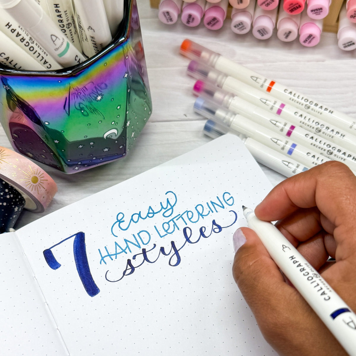 7 Easy Hand Lettering Styles Tutorial