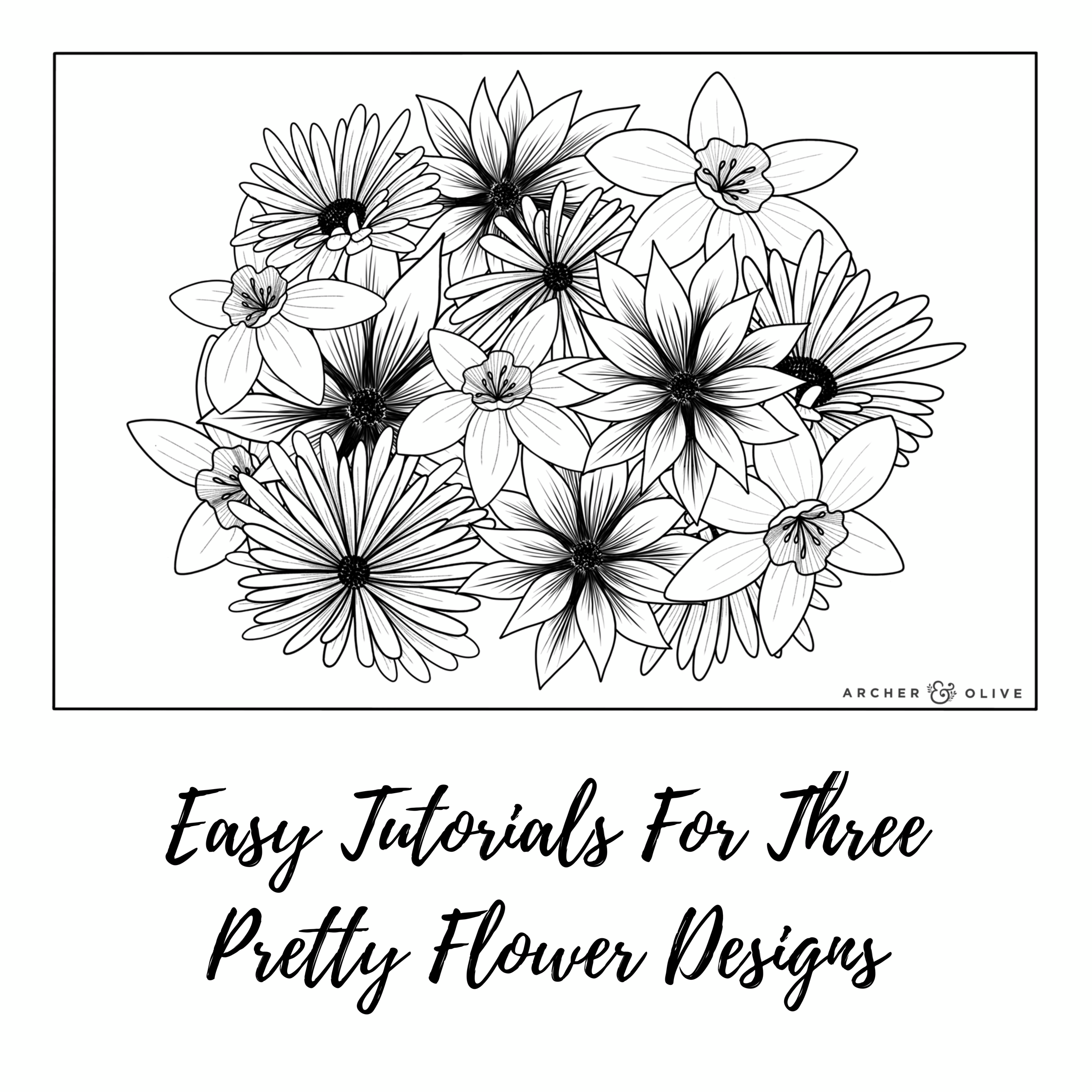 Cool Easy Flower Designs To Draw