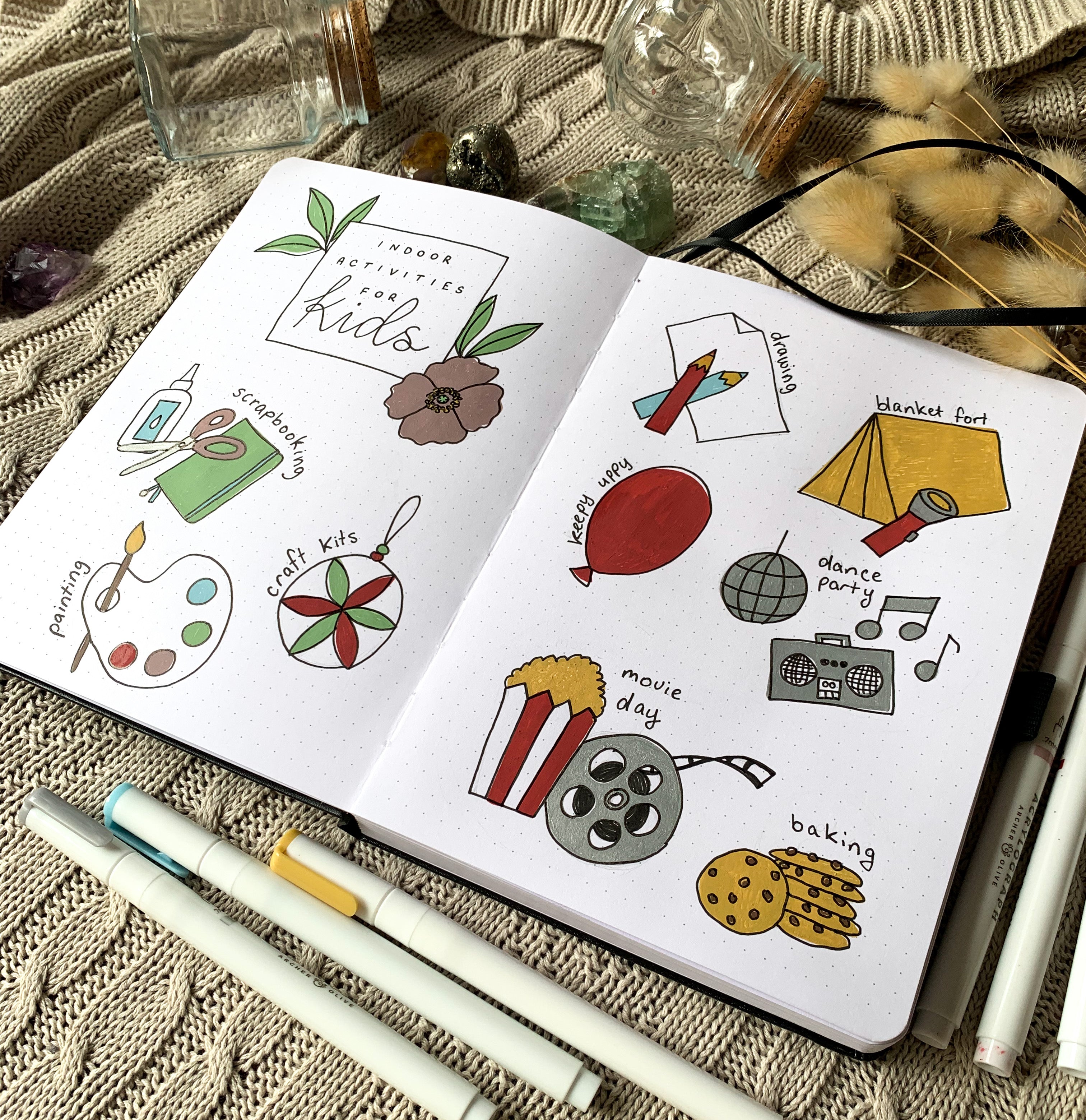 10 Indoor Activity Ideas For Kids + Bullet Journal Tracker – Archer and ...