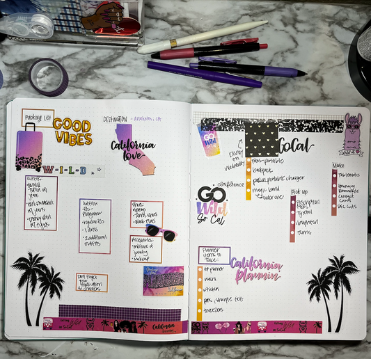 Easy Travel Checklist Spread For Your Travel Bullet Journal
