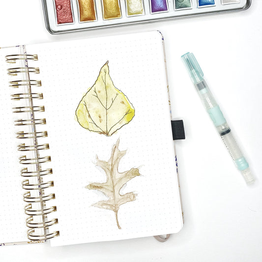 Watercoloring Leaves for Memory Keeping and Mental Health