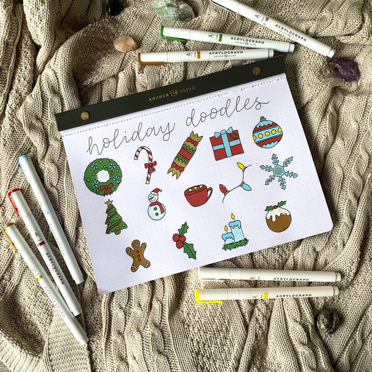 10+ Holiday Doodle Tutorials For Your Bullet Journal And Holiday Crafting