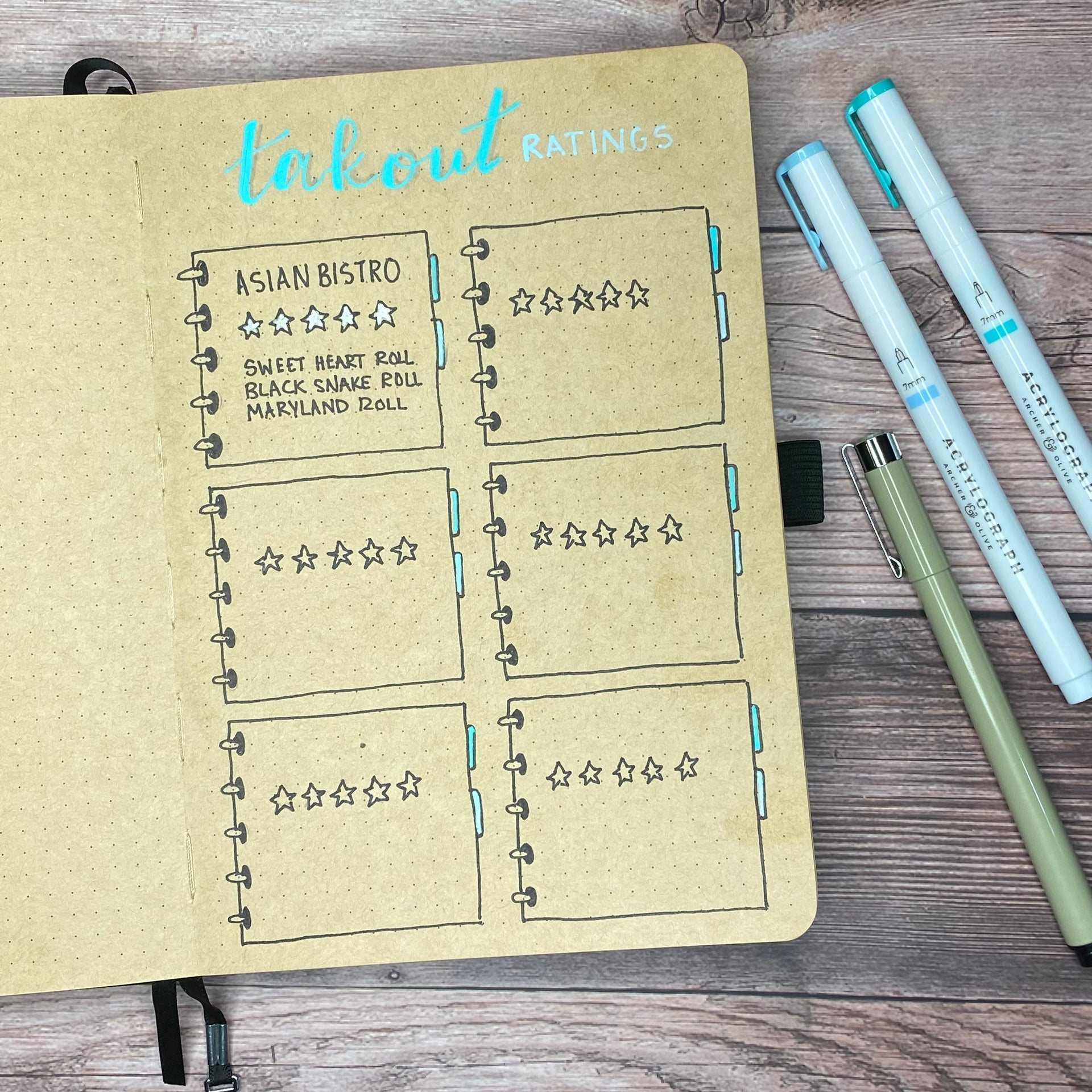 Takeout Restaurant Ratings Tracker + Printable