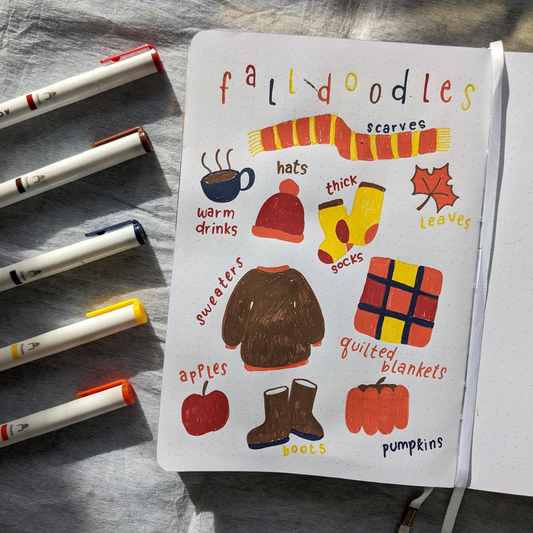 10 Simple Fall & Autumn Doodles To Add To Your Bullet Journal