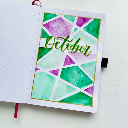 How To Create A Geometric Bullet Journal Cover Page