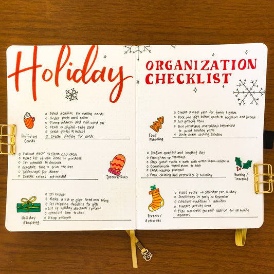 Bullet Journal Ideas: Holiday Organization Checklist + FREE Printable