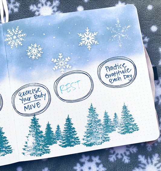 Winter Self Care Bullet Journal | Spreads For Your Wellness Journal