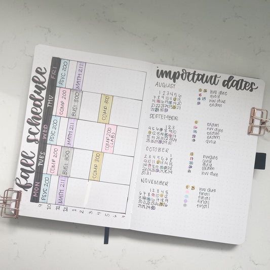 3 Essential Bullet Journal Spreads for Students