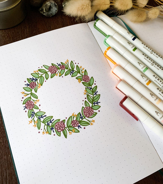 How To: Create a Simple Floral Wreath with Acrylographs
