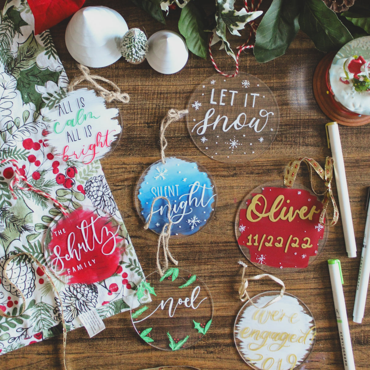 How To Make Custom DIY Acrylic Christmas Ornaments – Archer and Olive