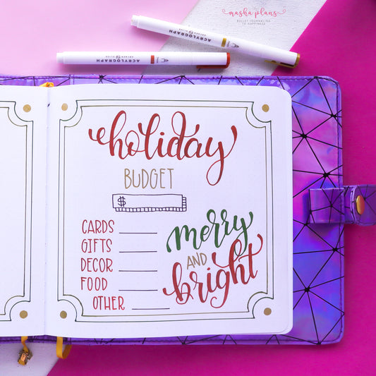 Bullet Journal Spreads To Help You With Your Holiday Budgeting