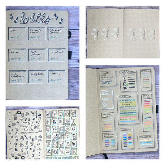 12 Kraft Paper Bullet Journal Spreads to Inspire You