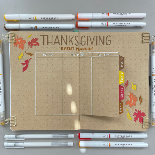 How to Create an Event Planning Spread for your Bullet Journal | Thanksgiving Edition