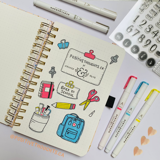 How To: Back-to-School Doodles For Your Bullet Journal + Free Printable