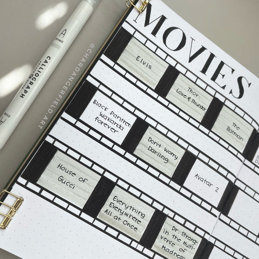 How To Create A Movie Tracker Spread For Your Bullet Journal