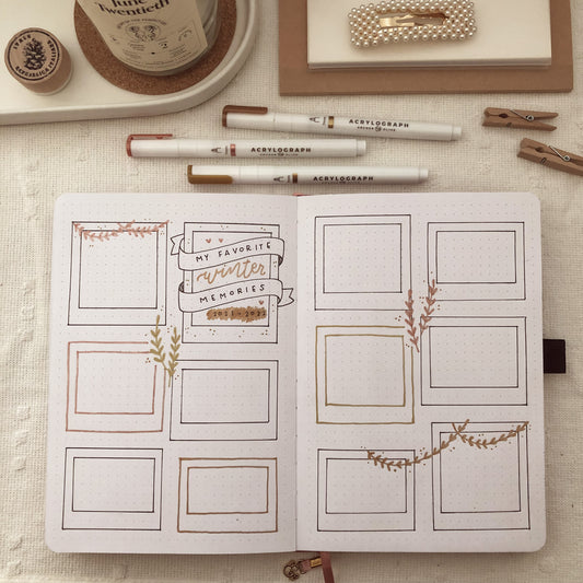 Memory Keeping Spread Tutorial For Your Bullet Journal This Winter