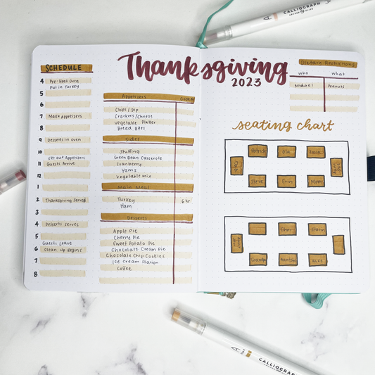 Thanksgiving Menu Planning In Your Bullet Journal