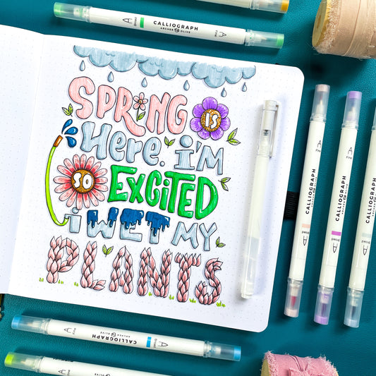 How To Add Easy Doodles To Your Lettering + Quote Pages
